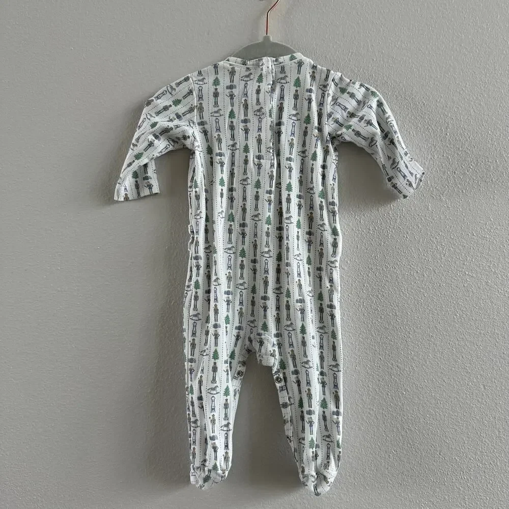 Lila & Hayes Preston Nutcracker Pima Cotton Footie Pajamas 0-3M